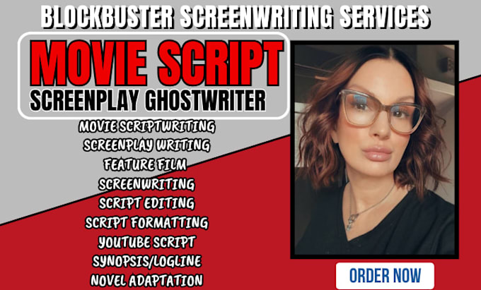 write blockbuster screenplay, movie script screenwriting, film script, tv series