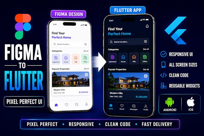convert figma to flutter app UI