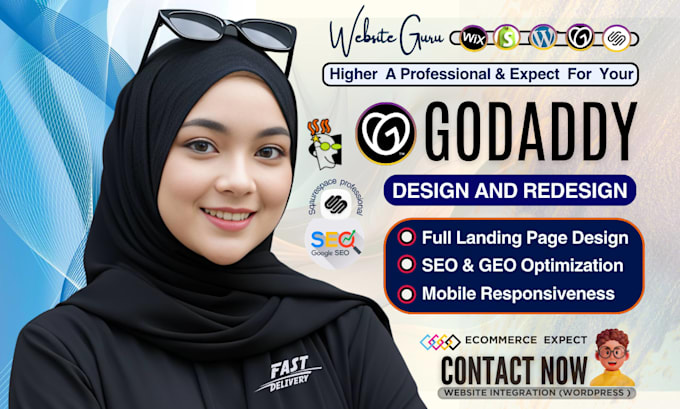 build godaddy website design and godaddy redesign develop godaddy website design