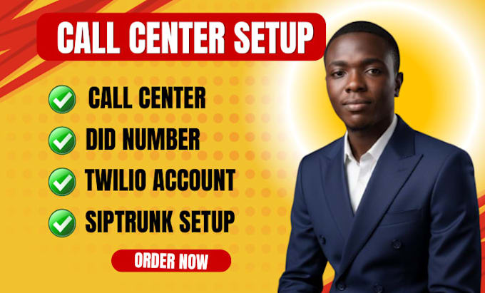 setup call center did number siptrunk 3cx