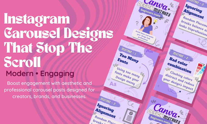 design modern instagram carousel posts in canva
