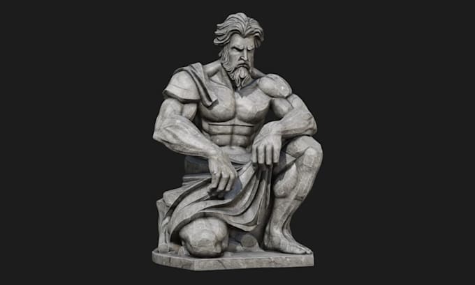 sculpt 3d statue, 3d character, bust, head and miniature for 3d printing