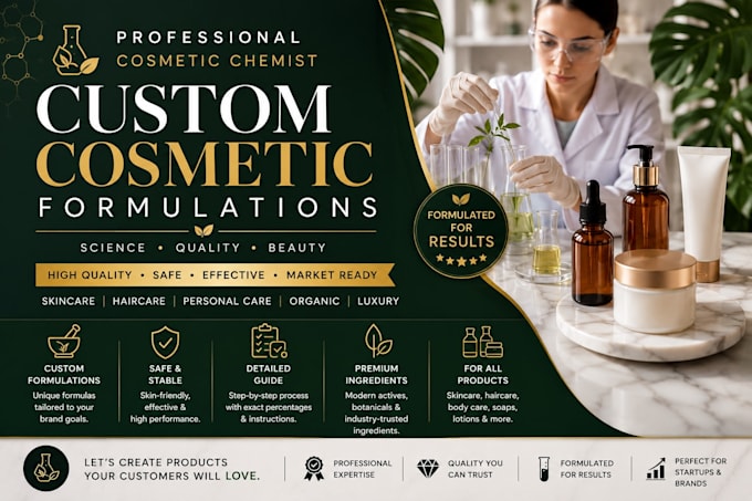 be your cosmetic chemist and do cosmetic formulations