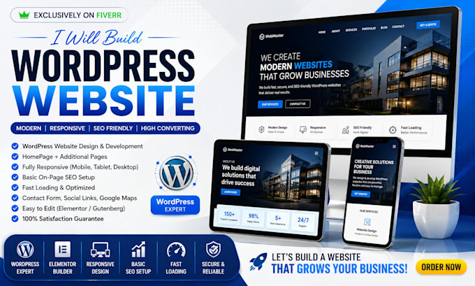design wordpress website, landing page, homepage