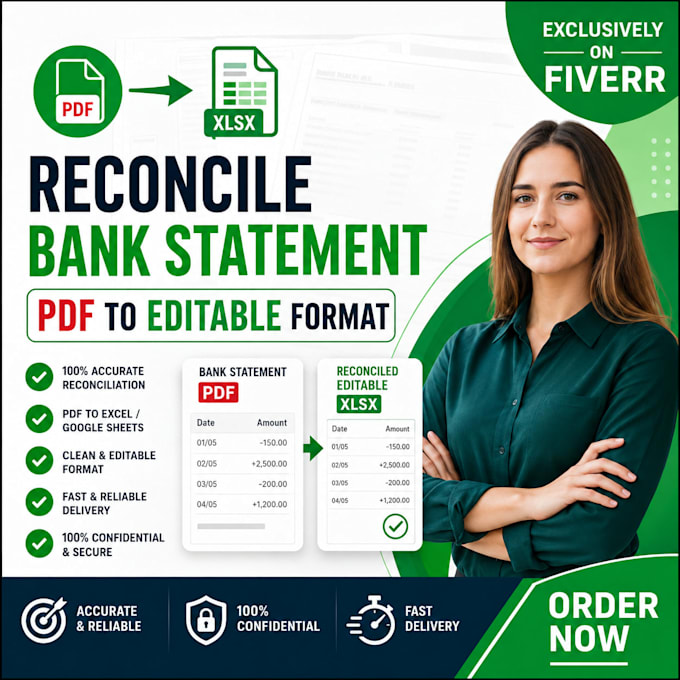 convert bank statement into financial statement
