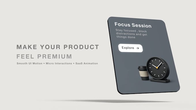 create premium UI animation and micro interactions