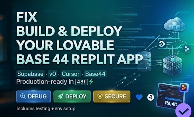 build, fix deploy lovable replit supabase cursor base44 rocket new bolt vo ai