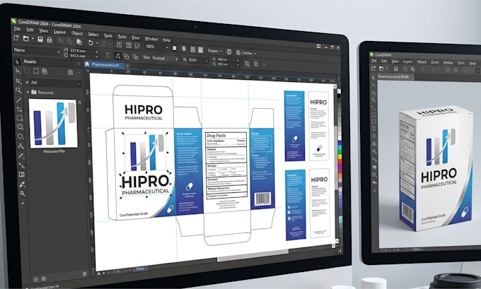 work as pharmaceutical packaging and label designer