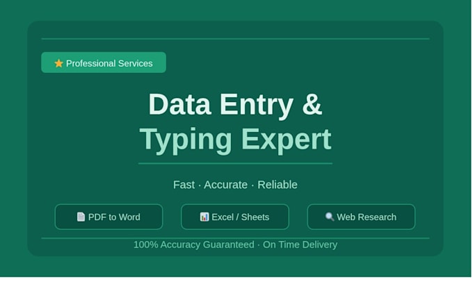 do data entry and typing gig
