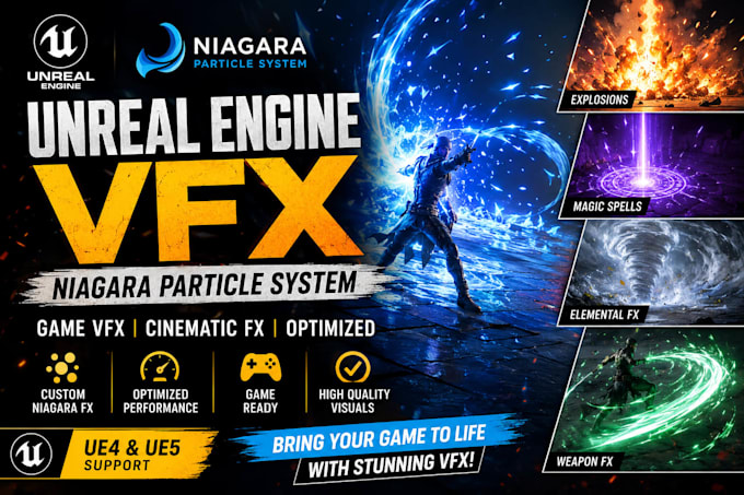 create unreal engine vfx in niagara particle system, unreal engine game vfx