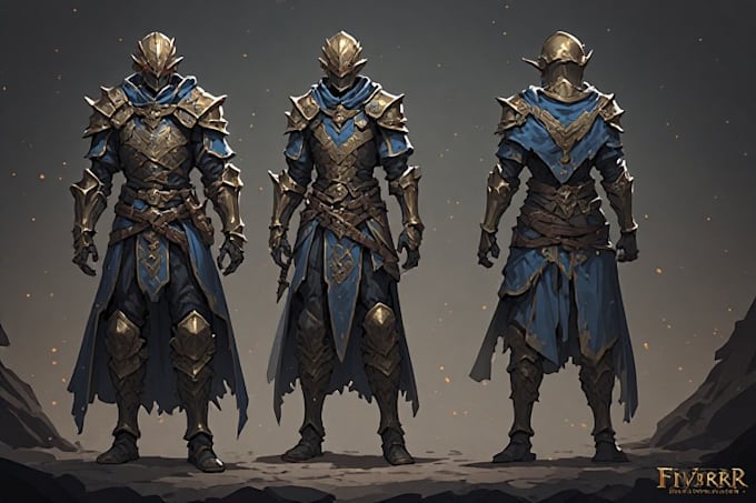 make a fantasy dnd party charecter art
