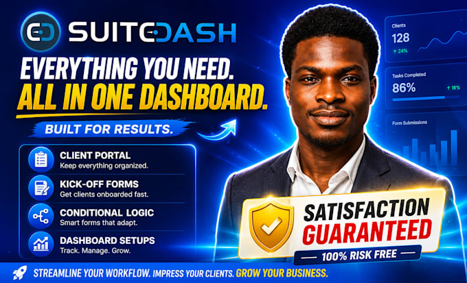 suitedash client portal, CRM, conditional logic, form, automation and workflows