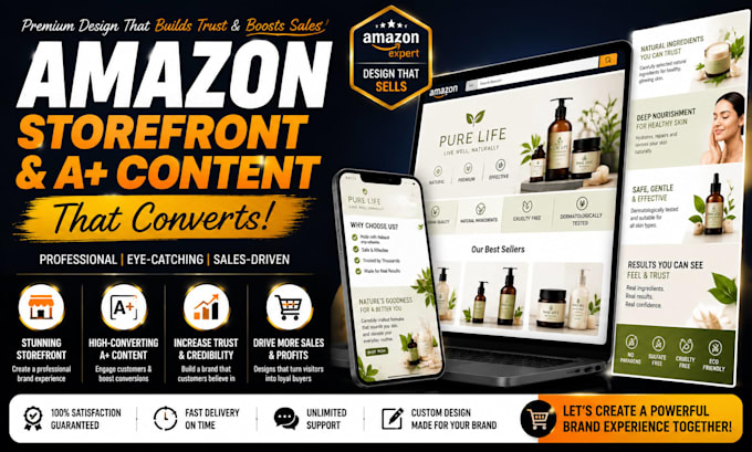 design a professional amazon storefront and a content that converts