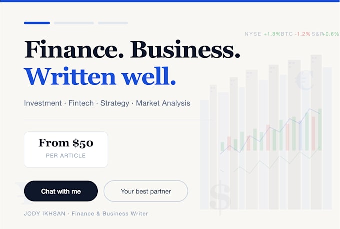write finance and business articles
