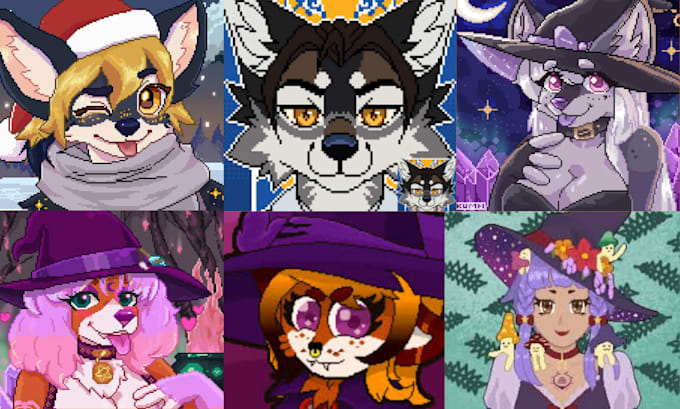 create custom animated furry pixel art profile picture vtuber model avatar pets