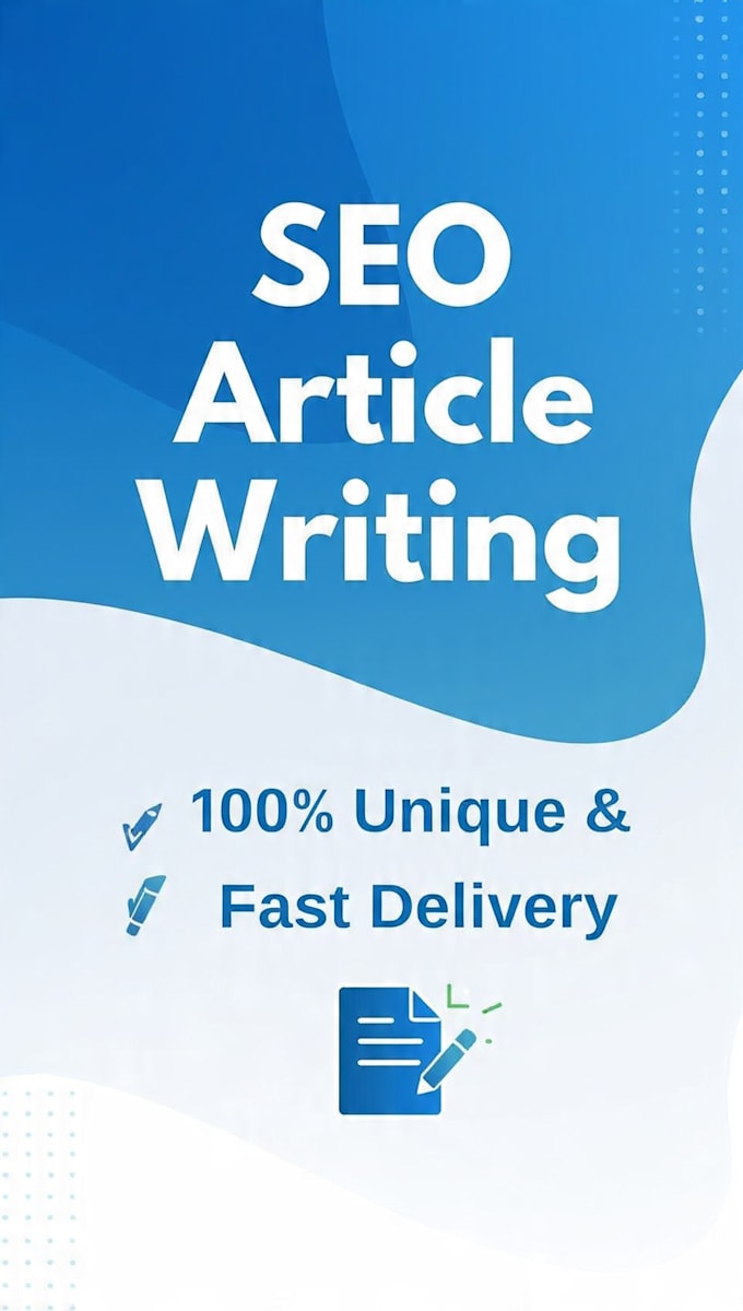 write SEO articles and blog