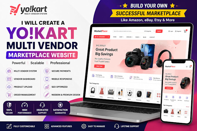 shopify multivendor ecommerce matketplace dokan yokart multivendor multistore