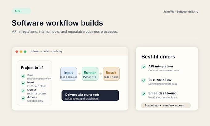 build an ai automation or API workflow for your business