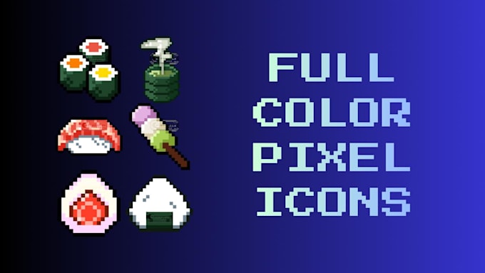 create pixel icon for streaming and game asset