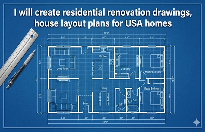design USA residential home renovation drawings structural building layout plans