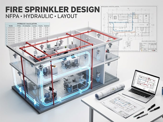 design fire sprinkler system hydraulic calculations nfpa drawings fire detection