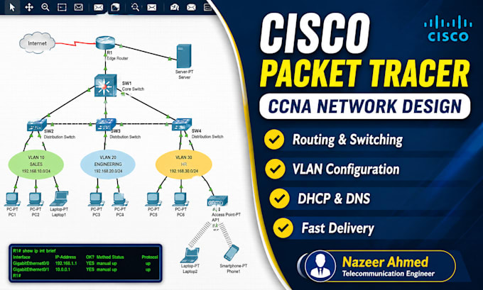 do cisco packet tracer projects, ccna labs and network design