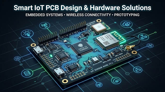 create smart iot pcb designs for electronics and hardware projects