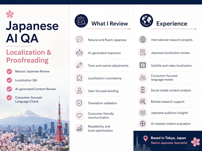 proofread and localize ai generated japanese text