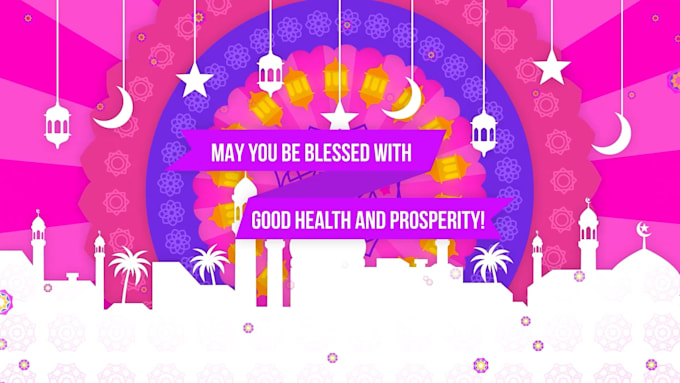 create most beautiful eid al adha greeting video