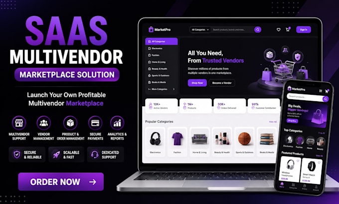 create a saas multi vendor marketplace website