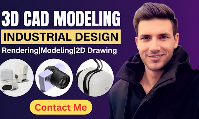 do 3d industrial product design, 3d model and rendering, 3d cad product design