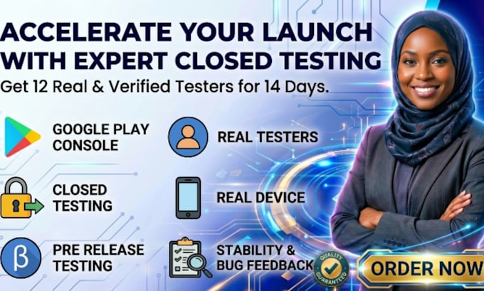 provide 12 testers 20 testers for google play console closed testing for 14 days