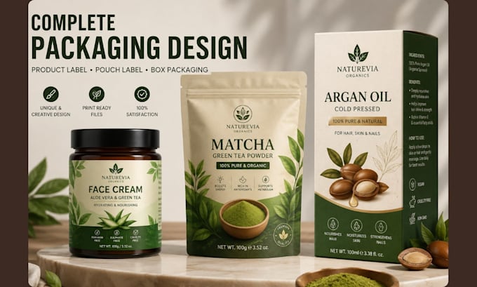 do product label design pouch label design and box packaging design