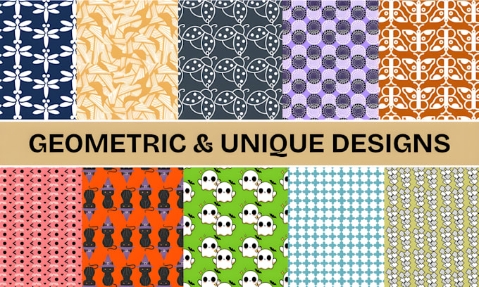 design geometric seamless patterns for textile and print