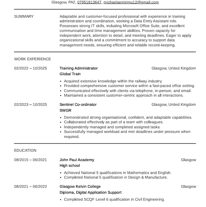 complete all business administration duties