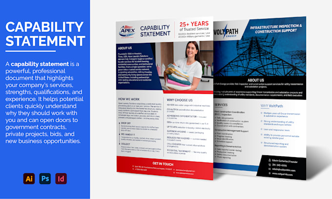 design a professional capability statement for your business