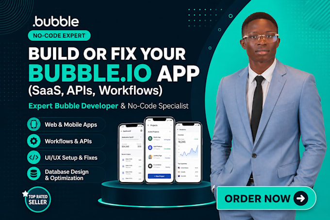build your bubble io saas mvp app bubble website developer, bubble io developer