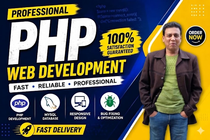 create custom PHP mysql website and web application
