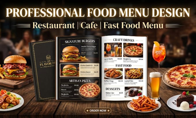 make restaurant menu and price list design