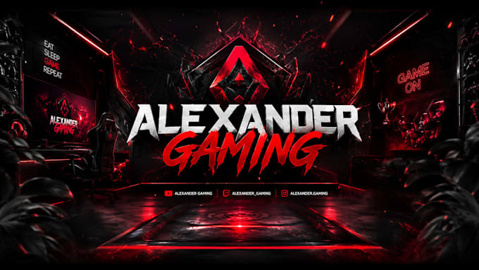 design professional gaming youtube banner