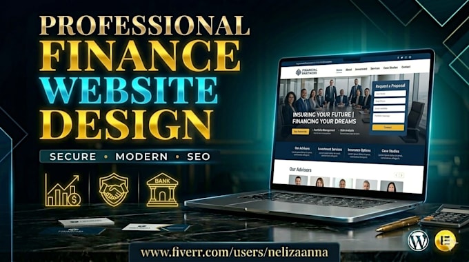 create a professional wordpress website for finance and insurance advisor