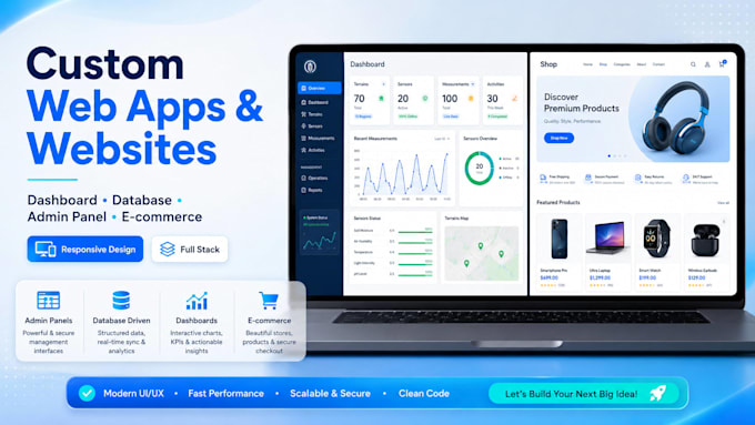 build a web app with database crud and admin panel