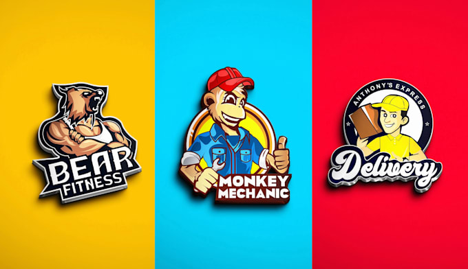 do a unique cartoon mascot logo