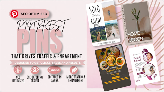 create SEO optimized pinterest pins for traffic and engagement