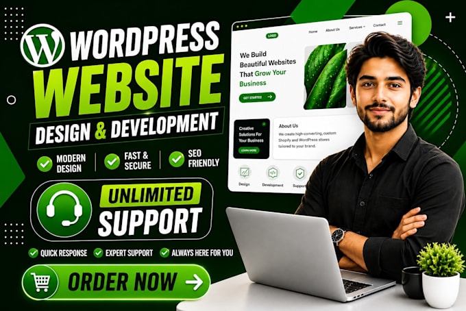 build wordpress website, website development, redesign and ecommerce