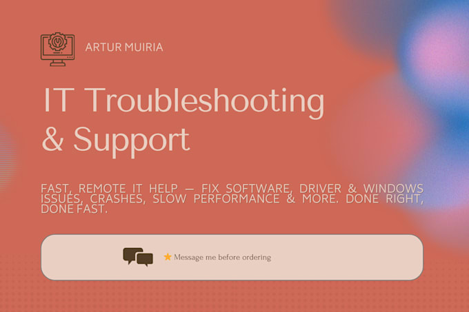 remotely troubleshoot your computer or software issues