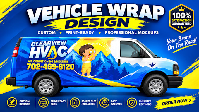 do professional vehicle wrap design, van wrap design