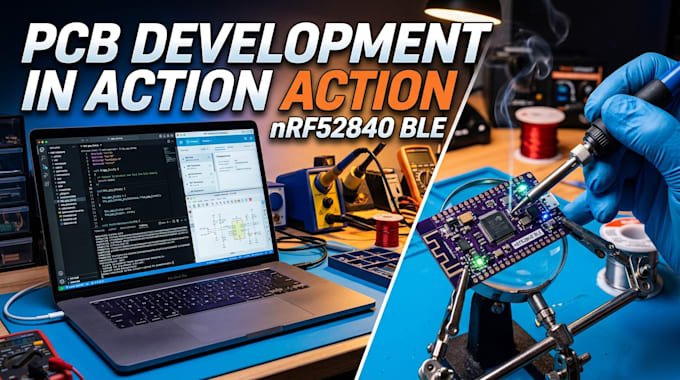 build custom nrf52840 ble wearable pcb with imu sensor firmware development