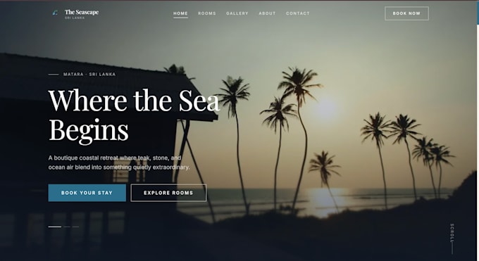 build a clean modern hotel or business website