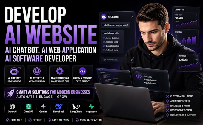 develop chatbot development ai website ai chatbot ai web application